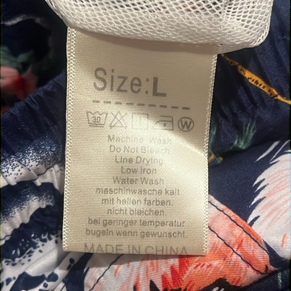 SSLR Boy’s Blue Flamingo Print Swim Short’s Size Large - Picture 7 of 7